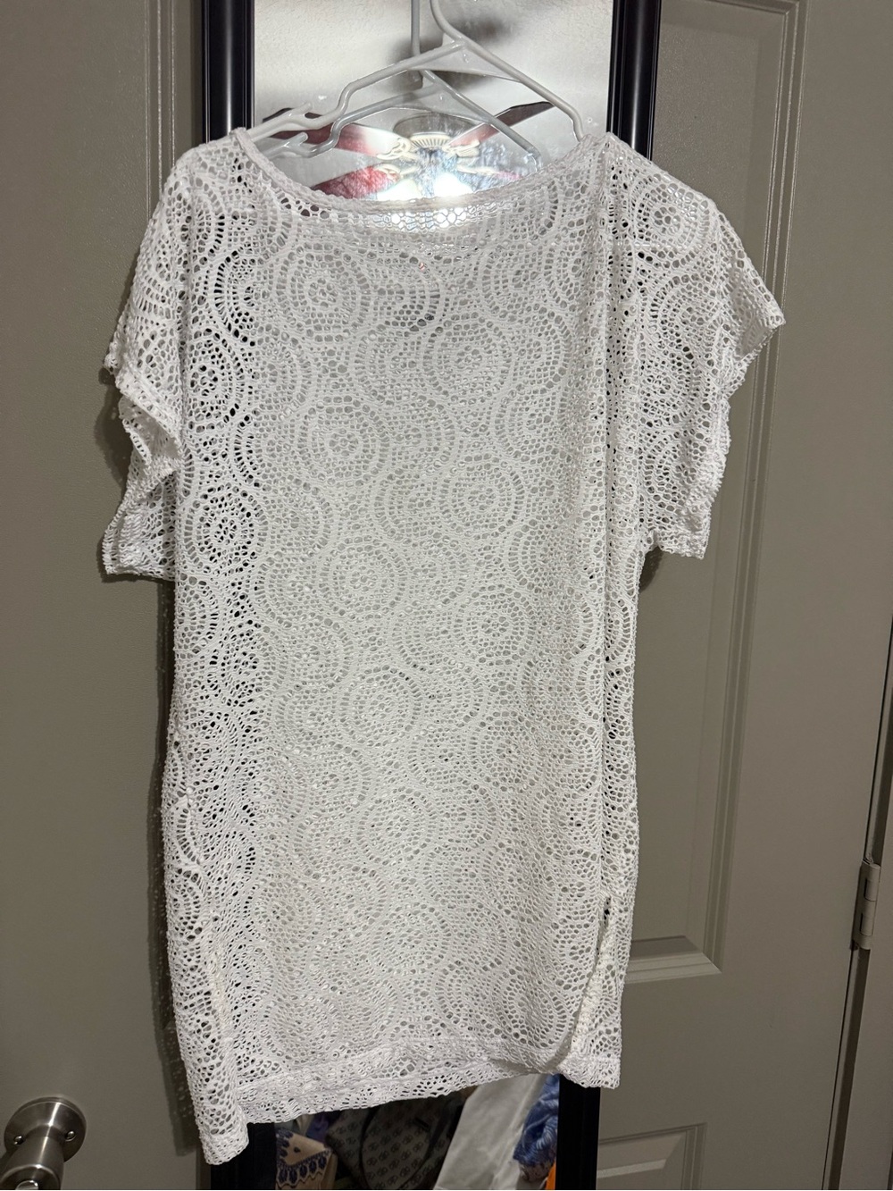 Speedo White Crochet Swim Coverup